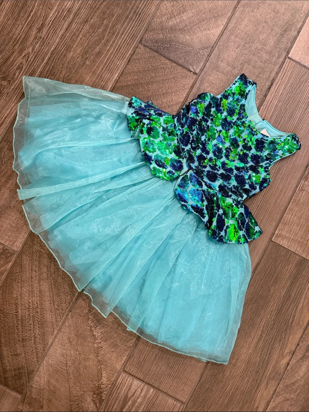 Disney Store Ariel Little Mermaid Reversible Sequin Princess Costume Dress 5/6